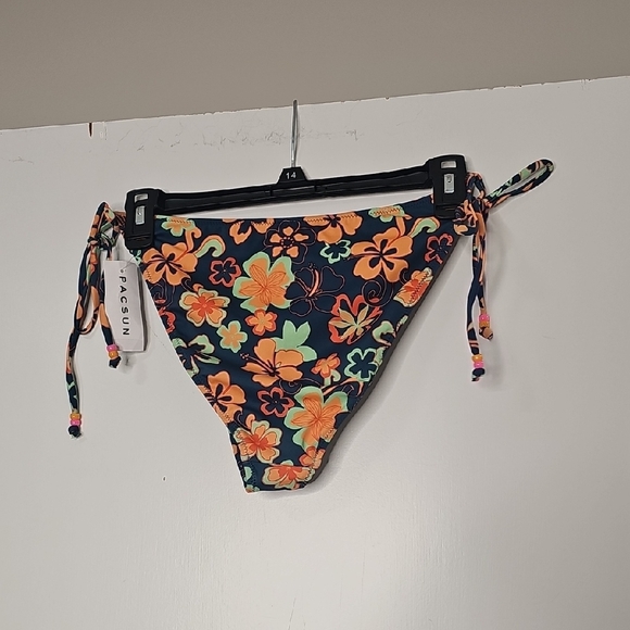 PacSun Floral Bikini Bottom - Navy and Orange - Picture 3 of 3